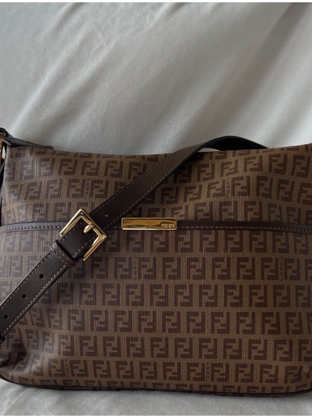Fendi Zucca Zucchino 8BT206-FB5 Shoulder Messenger Bag Authenticated